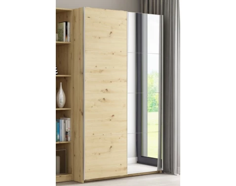 E-shop Šatníková skriňa Carlos 125 cm, dub artisan%