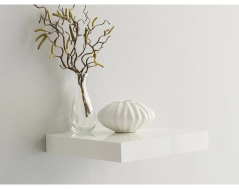 E-shop Polica na stenu Shelvy 23,5 cm, biela lesk%