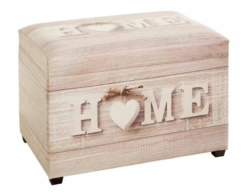 E-shop Truhla na sedenie s úložným priestorom Home, motív dreva%