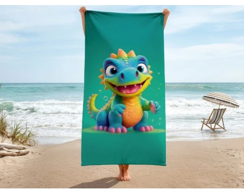 E-shop Detská plážová osuška Phantasy Dino, 80x160 cm%