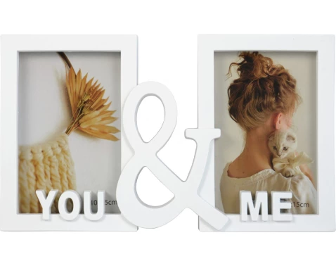 E-shop Fotorámik You & Me, 2x 10x15 cm, biely%
