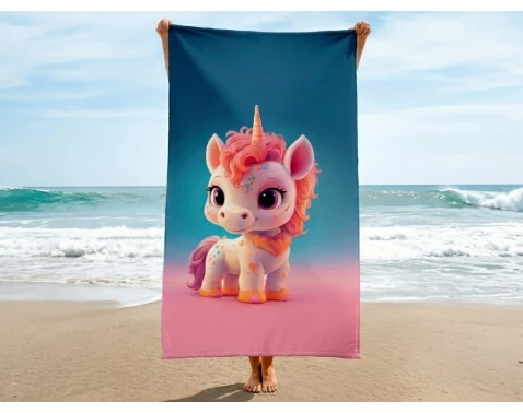 E-shop Detská plážová osuška Phantasy Jednorožec, 80x160 cm%