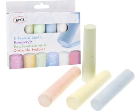 Kriedy na maľovanie farebné, 6 ks%