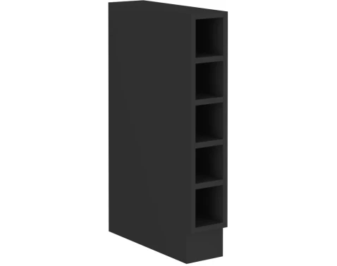 E-shop Dolný kuchynský regál Monza, 15 cm, čierny%