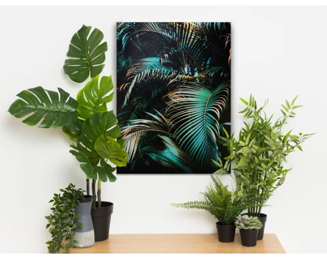 E-shop Obraz na plátne Zelené palmové listy, 60x80 cm%