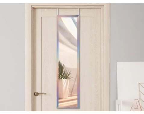 E-shop Závesné zrkadlo na dvere Bea 30x120 cm, duhové%