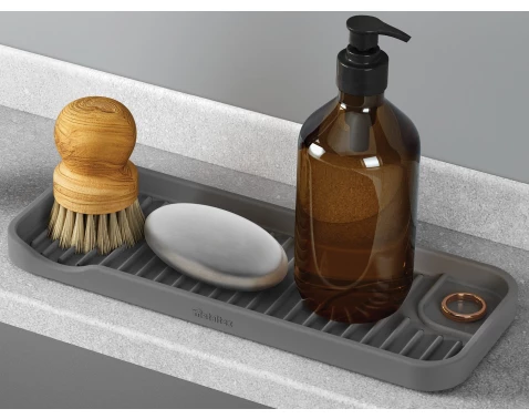 E-shop Organizér/odkvapkávač k drezu Tidy-Mat 23x9 cm, šedý%