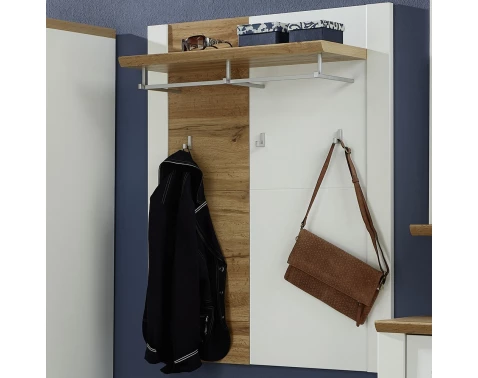E-shop Nástenný vešiakový panel Materio, dub/biely%