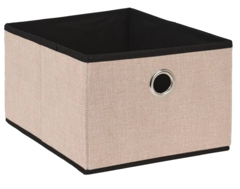 E-shop Úložný box 25x18x32 cm, béžový/hnedý%