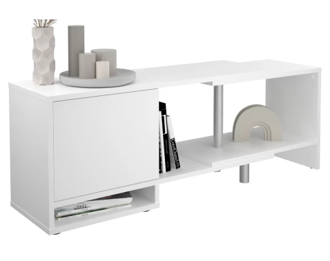 E-shop Flexibilný TV stolík Flex 2, biely%