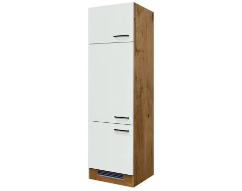 E-shop Kuchynská skriňa pre vstavanú chladničku Avila GIT60, dub lancelot/krémová, šírka 60 cm%