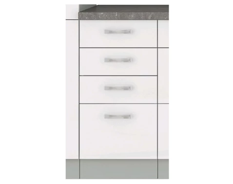 E-shop Dolná kuchynská skrinka Bianka 40D, 40 cm, biely lesk%