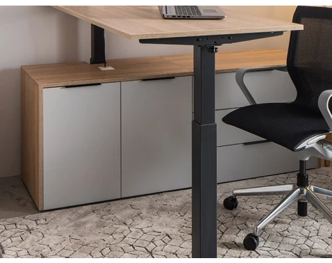 E-shop Zostava 2 skriniek k písaciemu stolu Home Office,dub sonoma/svetlosivá%