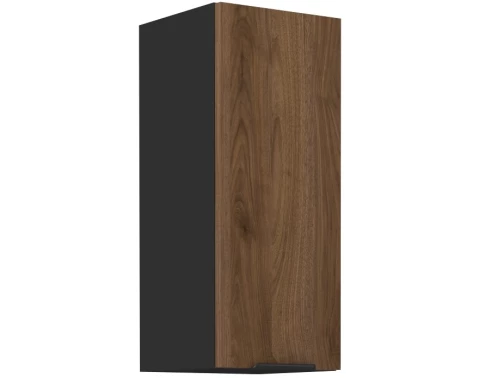 E-shop Horná kuchynská skrinka Monza, 30 cm, orech/čierna%