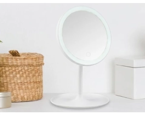 Kozmetické zrkadlo s LED Liara 18x28,5 cm, biele%