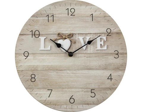 Nástenné hodiny Love 30 cm, MDF%
