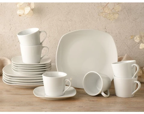 Kávový servis (18 dielov) Amelie, biely%