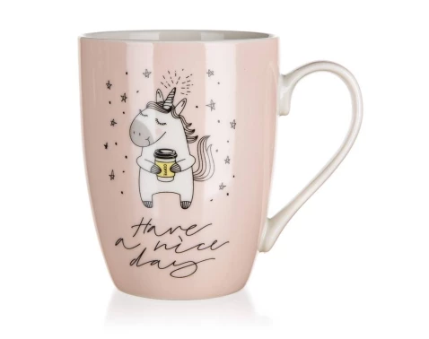 Hrnček Jednorožec 340 ml, ružový%