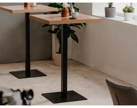 E-shop Barový stôl Quadrato 70x70 cm, dub artisan/černý%