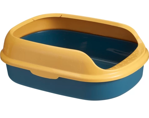 E-shop Mačacia toaleta s vysokým okrajom Clark 40x29 cm, modrá/zelená%