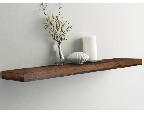 E-shop Polica na stenu Shelvy 80 cm, vintage optika dřeva%