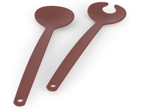 Šalátový príbor Onda, tehlový%