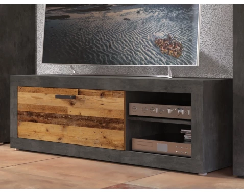 E-shop TV skrinka Kassel, vintage optika kovu/dreva%