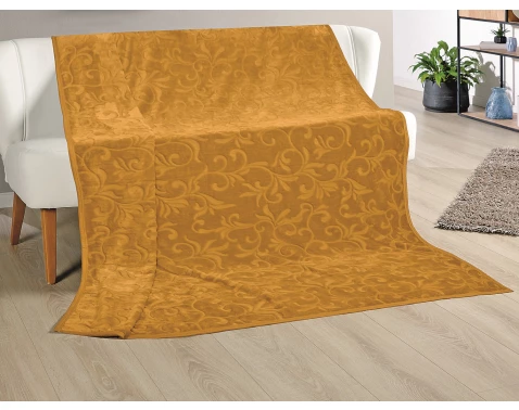 Deka Ornament XXL 180x220 cm, horčicová žltá%