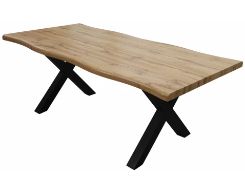 E-shop Jedálenský stôl v zaoblenom tvare Mikkel 180x90 cm, divoký dub%