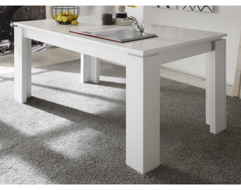 Jedálenský stôl Universal 160x90 cm, biely%