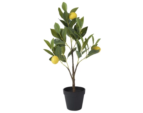 Umelá rastlina Citrónovník v kvetináči, 60 cm%