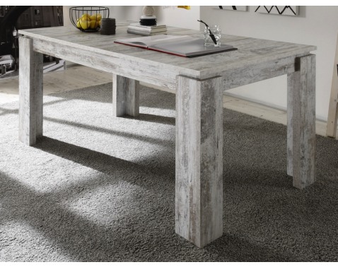 Jedálenský stôl Universal 160x90 cm, bielená borovica canyon%