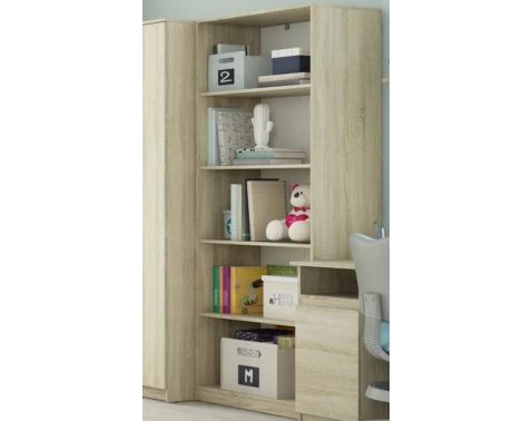 E-shop Vysoký regál Carlos, dub sonoma, šírka 75 cm%