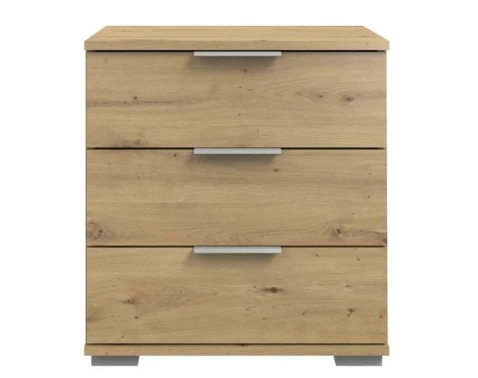 Nočný stolík Easy Plus, 3 zásuvky, dub artisan%