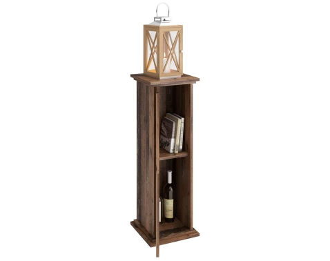 E-shop Skrinka so vzhľadom stĺpu Essex 2, výška 89 cm, vintage optika dreva%