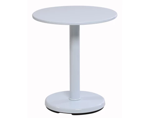 Okrúhly odkladací stolík Henrik, 42 cm, lesklý biely%