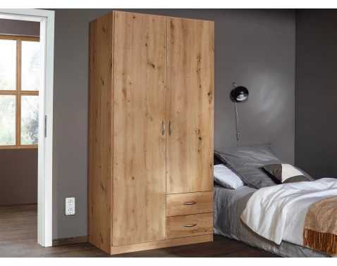 E-shop Šatníková skriňa Case, 91 cm, dub artisan%