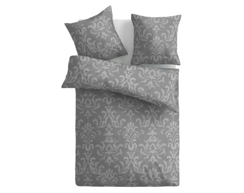 Obliečky Orio 140x200 cm, šedé s ornamentmi%