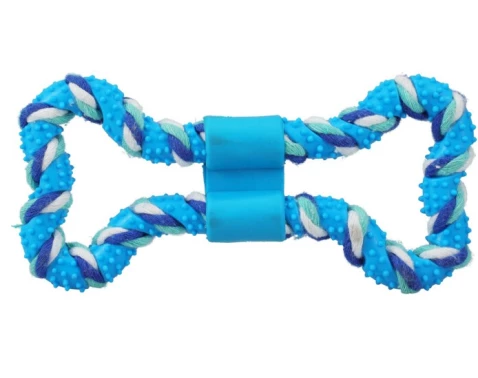 E-shop Hračka pre psa Kosť 19 cm, modrá/ružová%