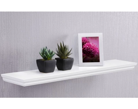 E-shop Nástenná polica Landwood, šírka 90 cm, biela%