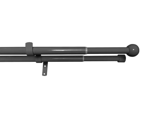 Garniža dvojradová Lory 200-350 cm, čierny nikel%