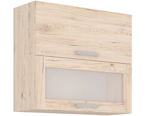 E-shop Horná kuchynská skrinka s presklením Bordeaux, 80 cm, dub bordeaux%