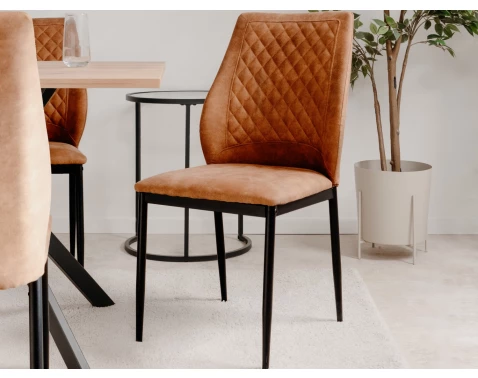 E-shop Jedálenská stolička Lille, koňaková vintage optika kože%