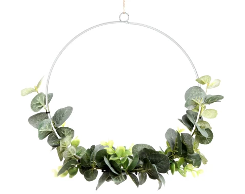 E-shop Umelý veniec Eukalyptus 26 cm, zelený%