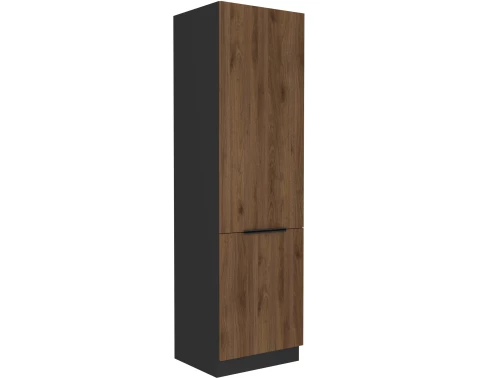 Kuchynská skriňa pre vstavanú chladničku Monza, 60 cm, orech/čierna%