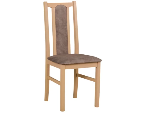 E-shop Jedálenská stolička Kolga, dub sonoma/hnedo-béžová látka%