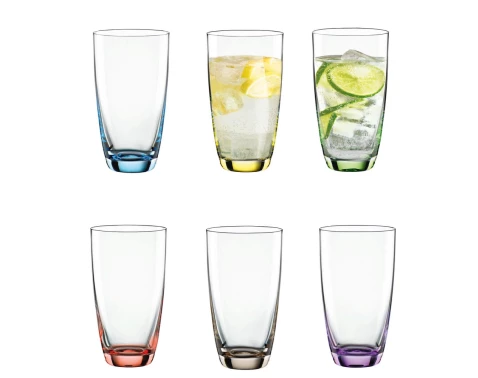 Sada 6 farebných pohárov Viva Colori%