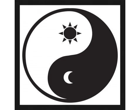 E-shop Rámovaný obraz Jin a jang (deň a noc), 30x30 cm%