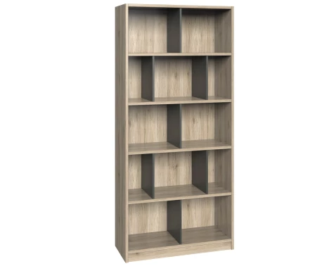 E-shop Široký regál Cariba, dub san remo/grafit mat%