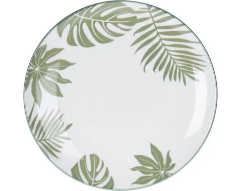 E-shop Dezertný tanier 19 cm, motív tropické listy%